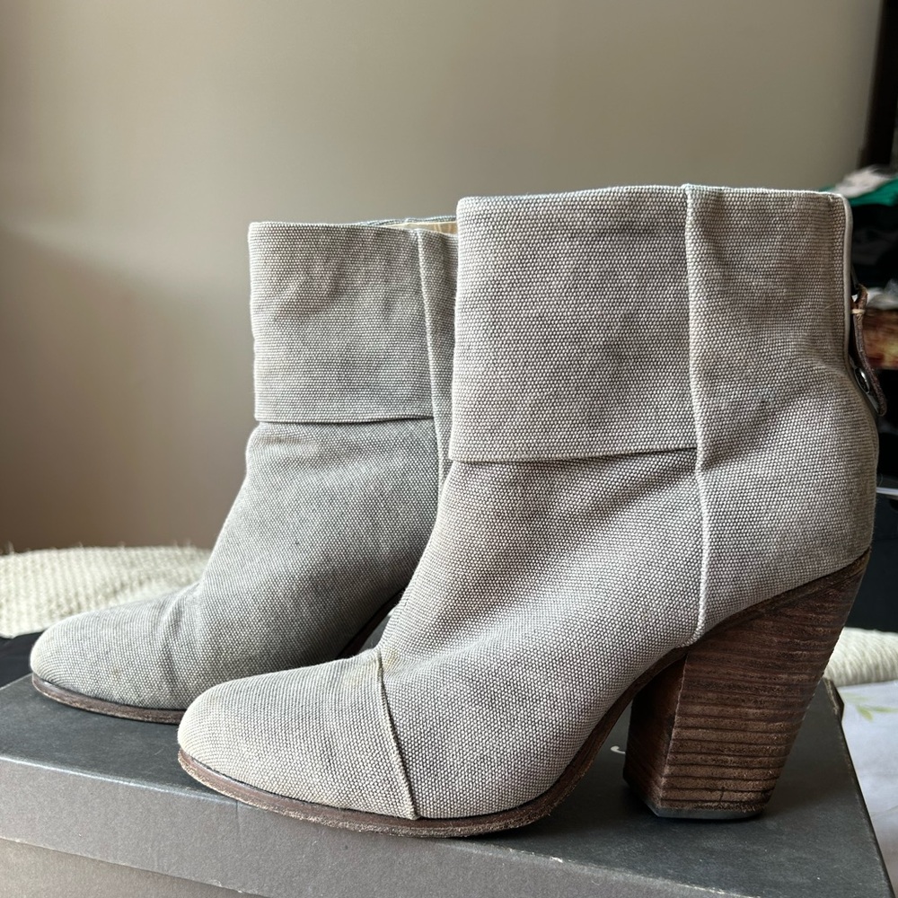 Rag & Bone Newbury Canvas Boots, size 39